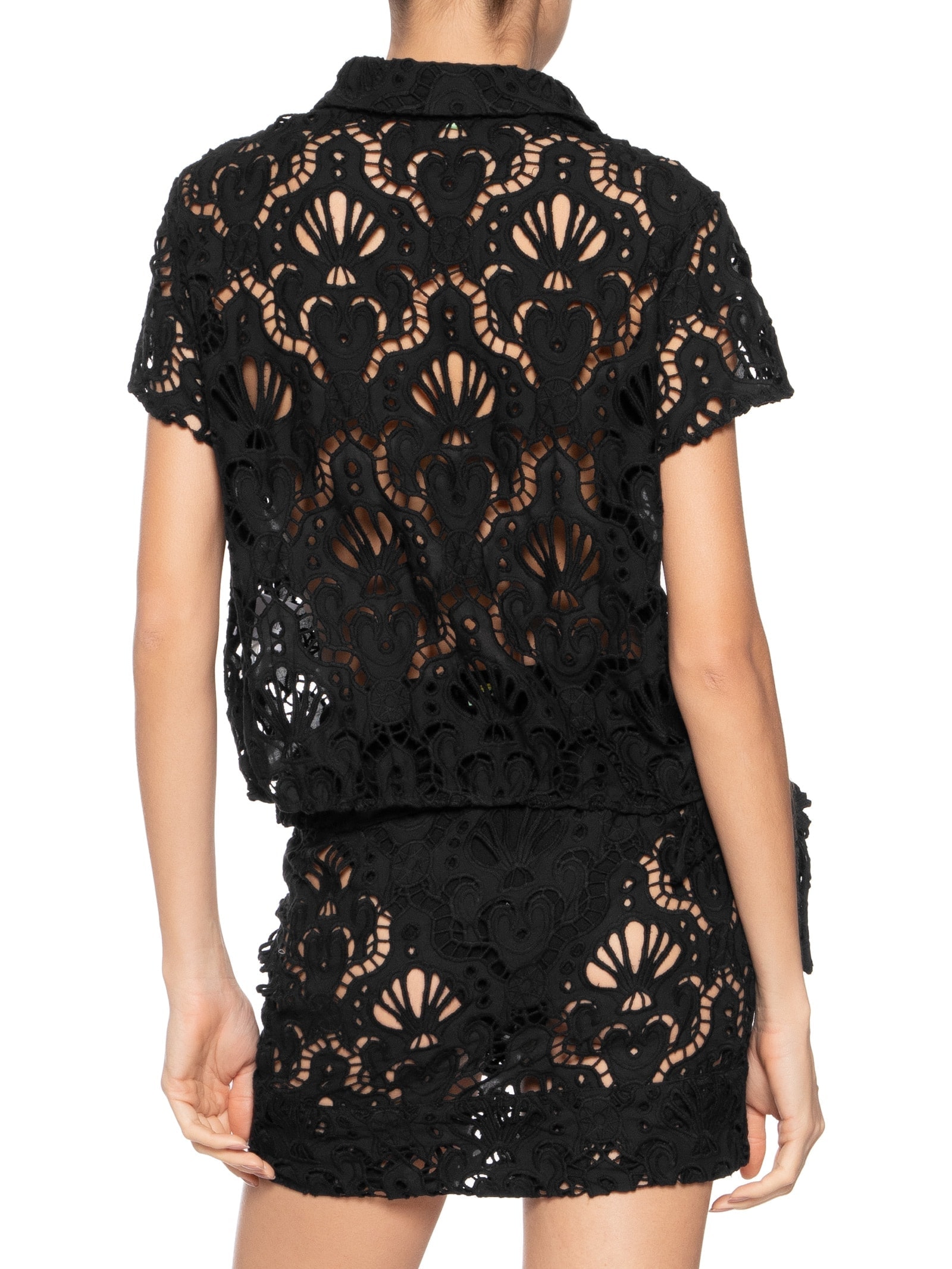 Camisa Feminina Laise Concha Preto Farm Praia