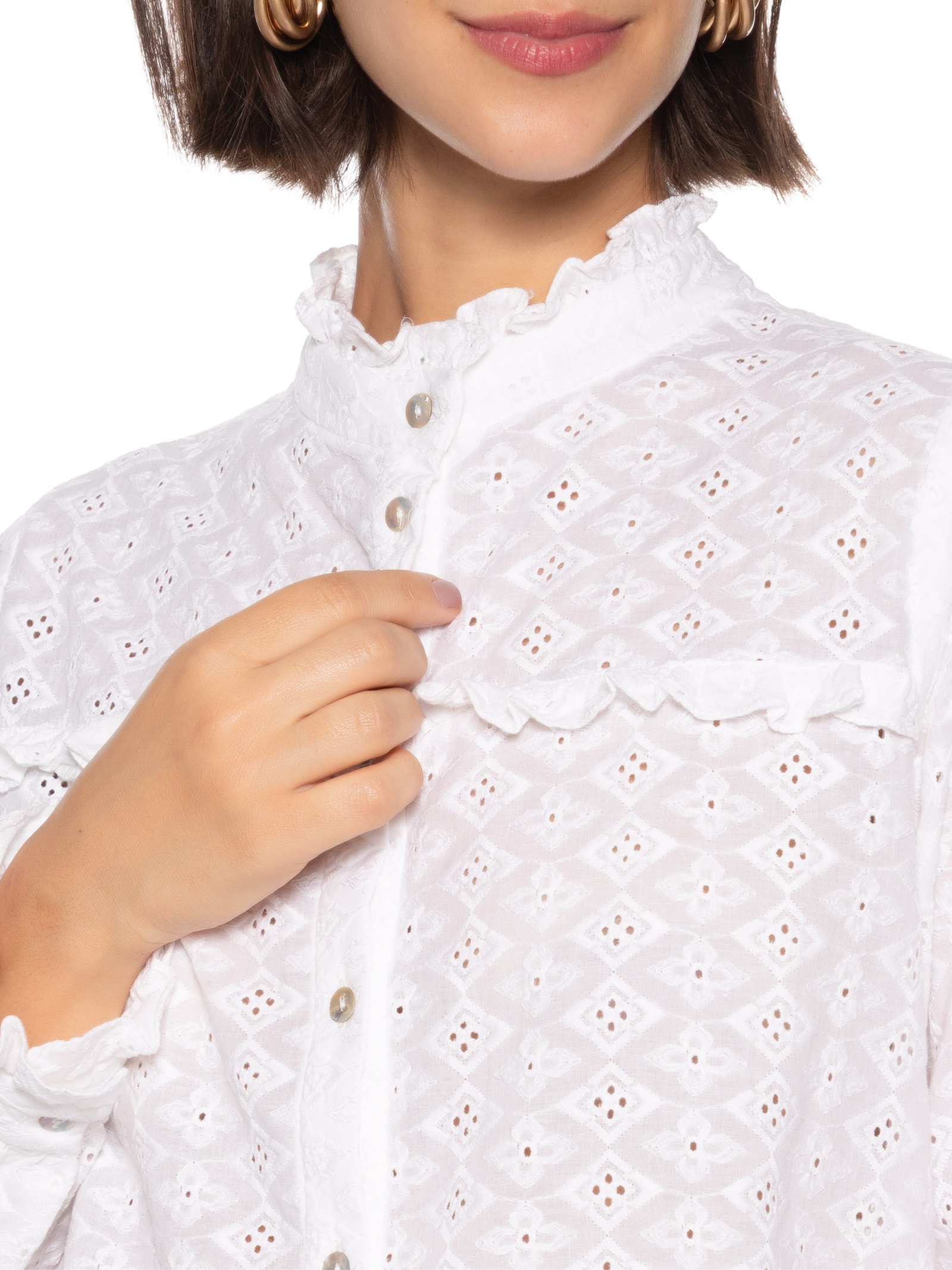Camisa Feminina Laise Viv Branco Loja 3