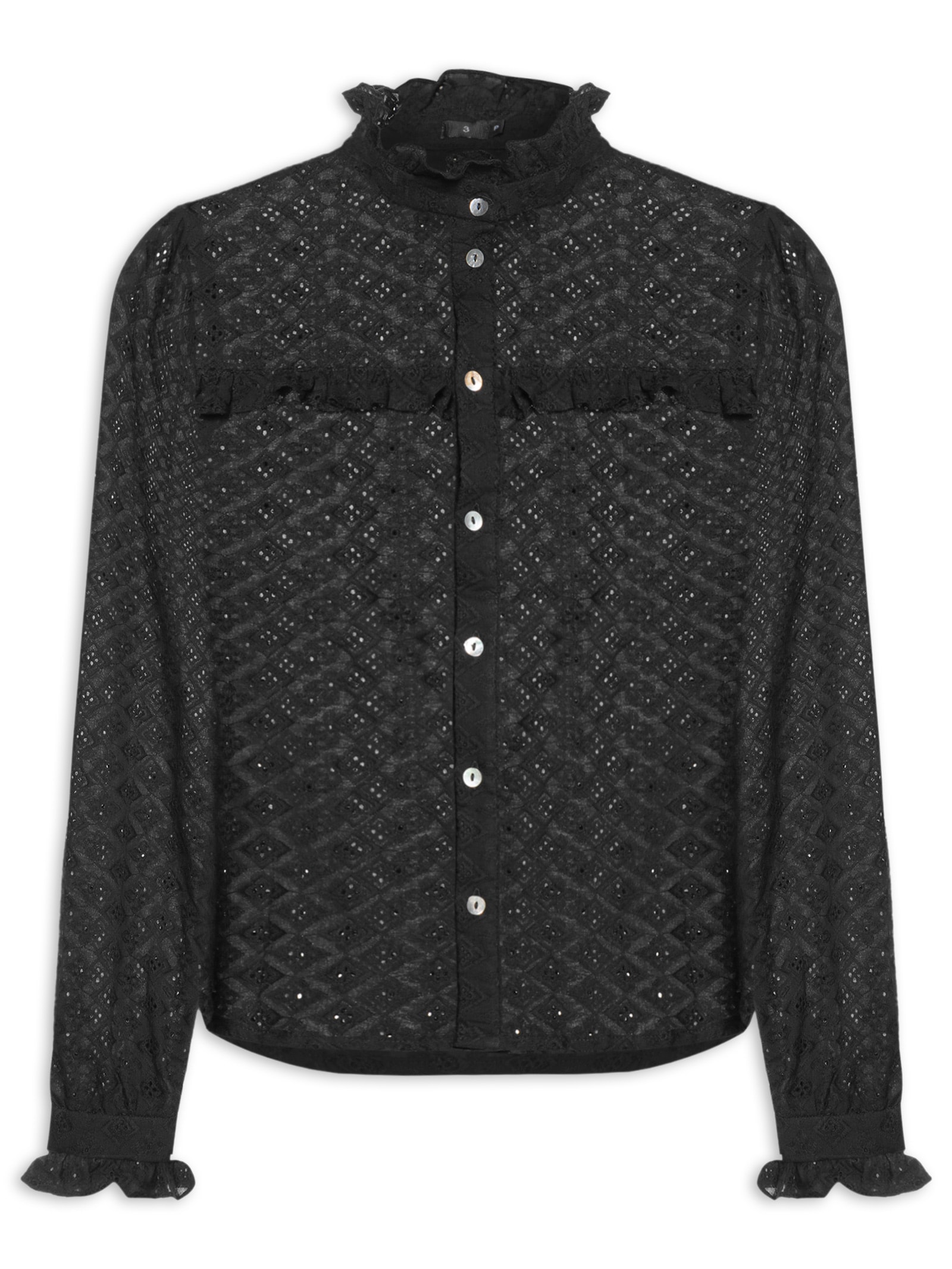 Camisa Feminina Laise Viv Preto Loja 3