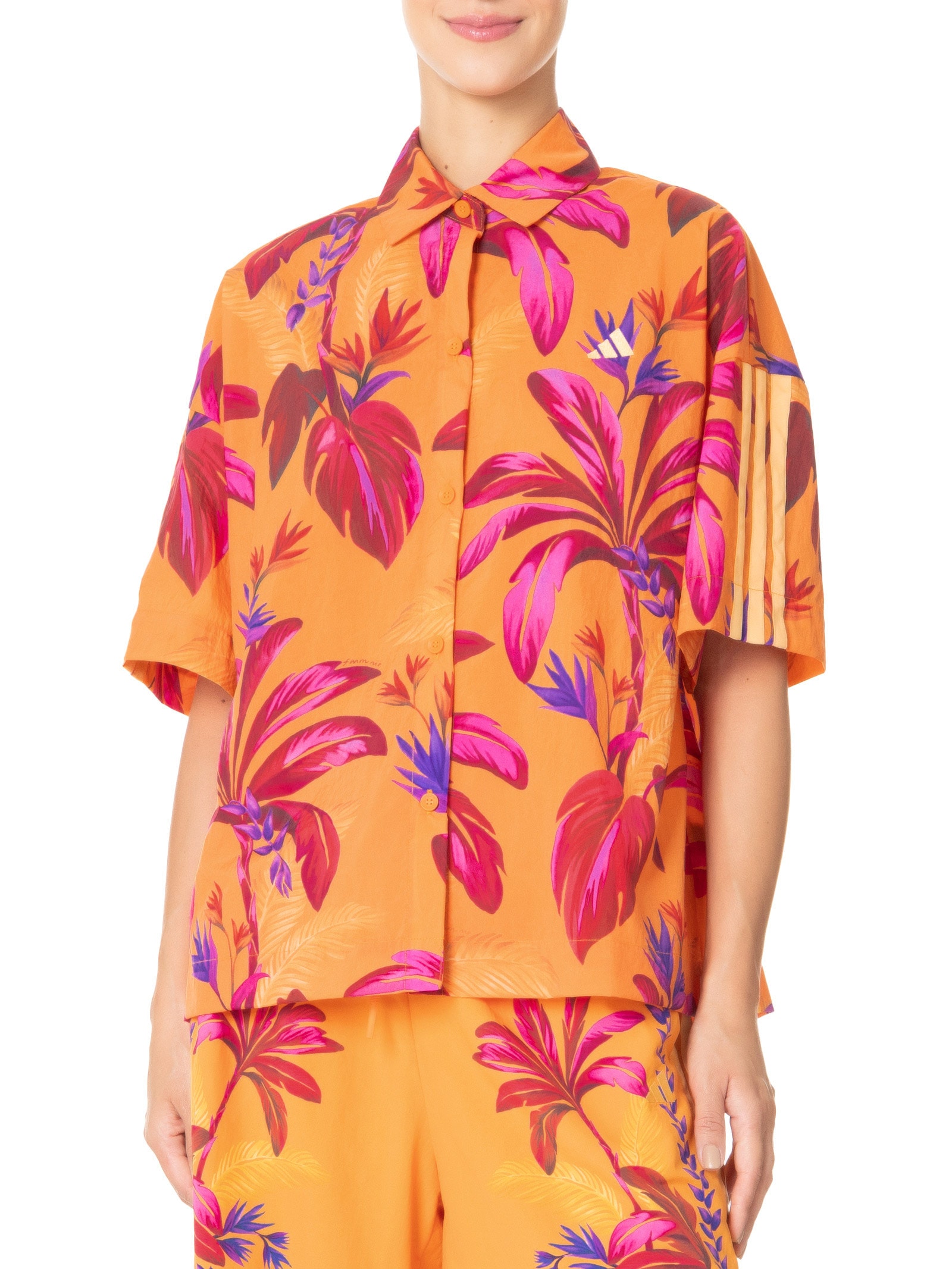 Camisa Feminina Laranja Adidas + Farm