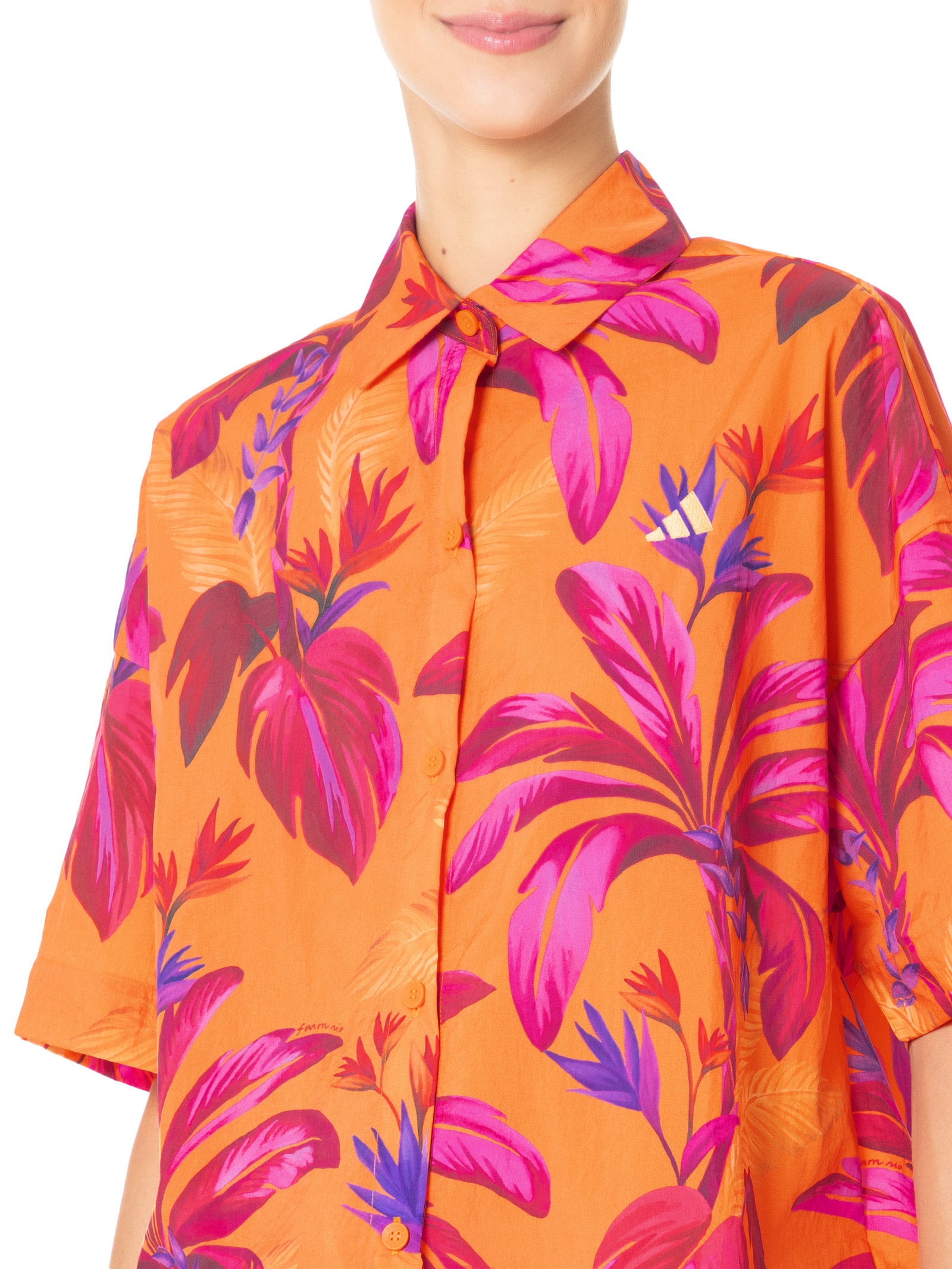 Camisa Feminina Laranja Adidas + Farm