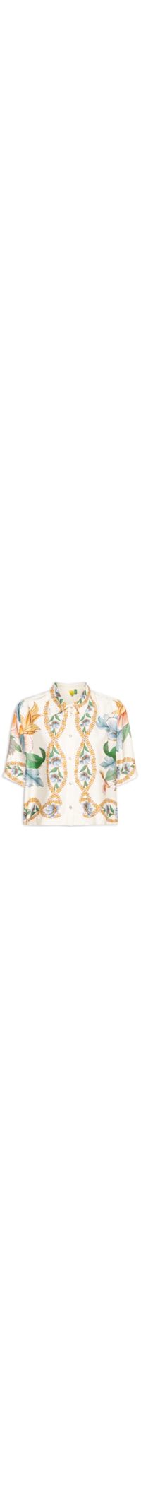 Camisa Feminina Lenço Jardim Real - Off White