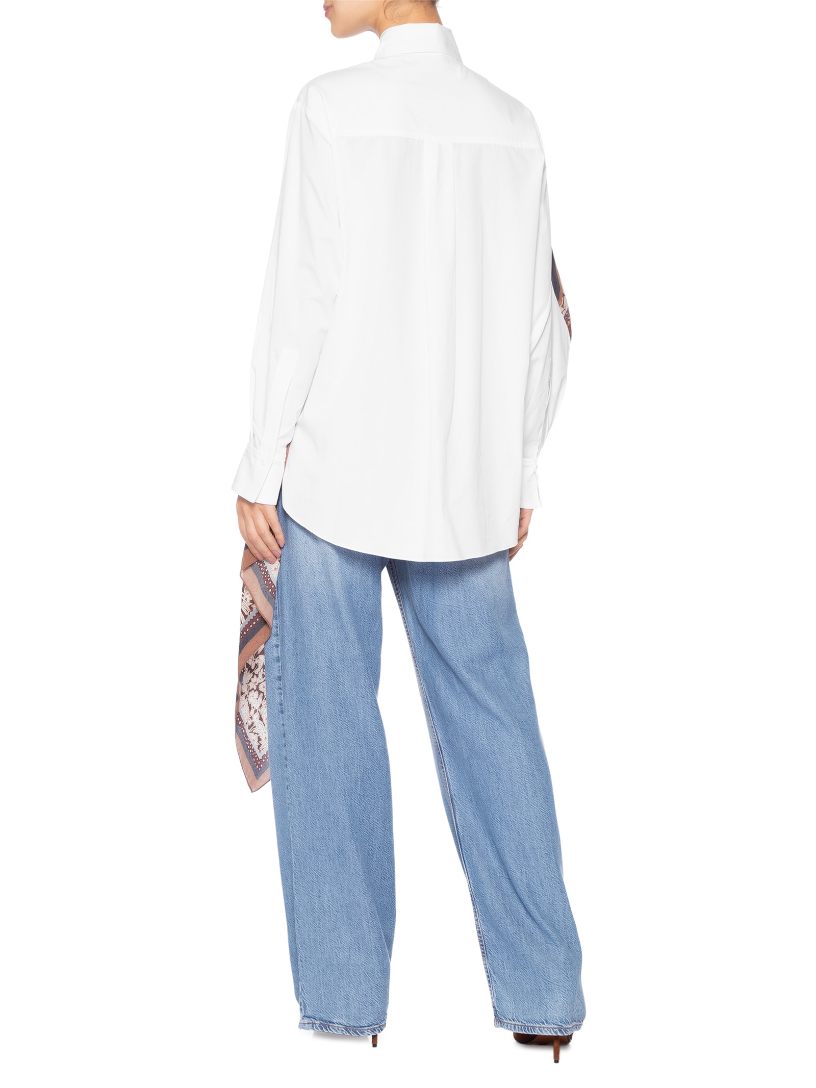 Camisa Feminina Lenços Aplicados Branco Animale