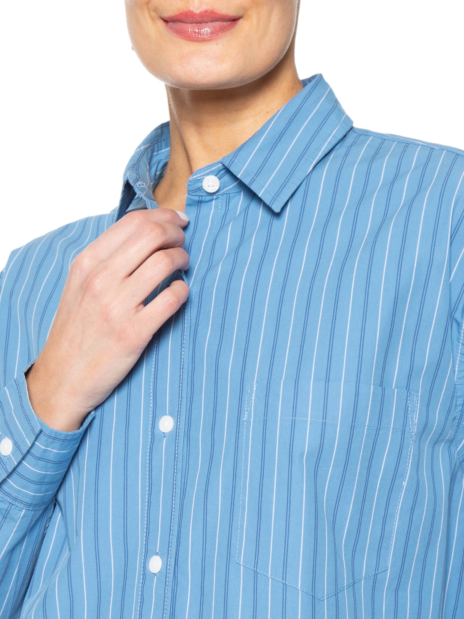 Camisa Feminina Levi's Harlie Boyfriend Shirt Azul Levi's