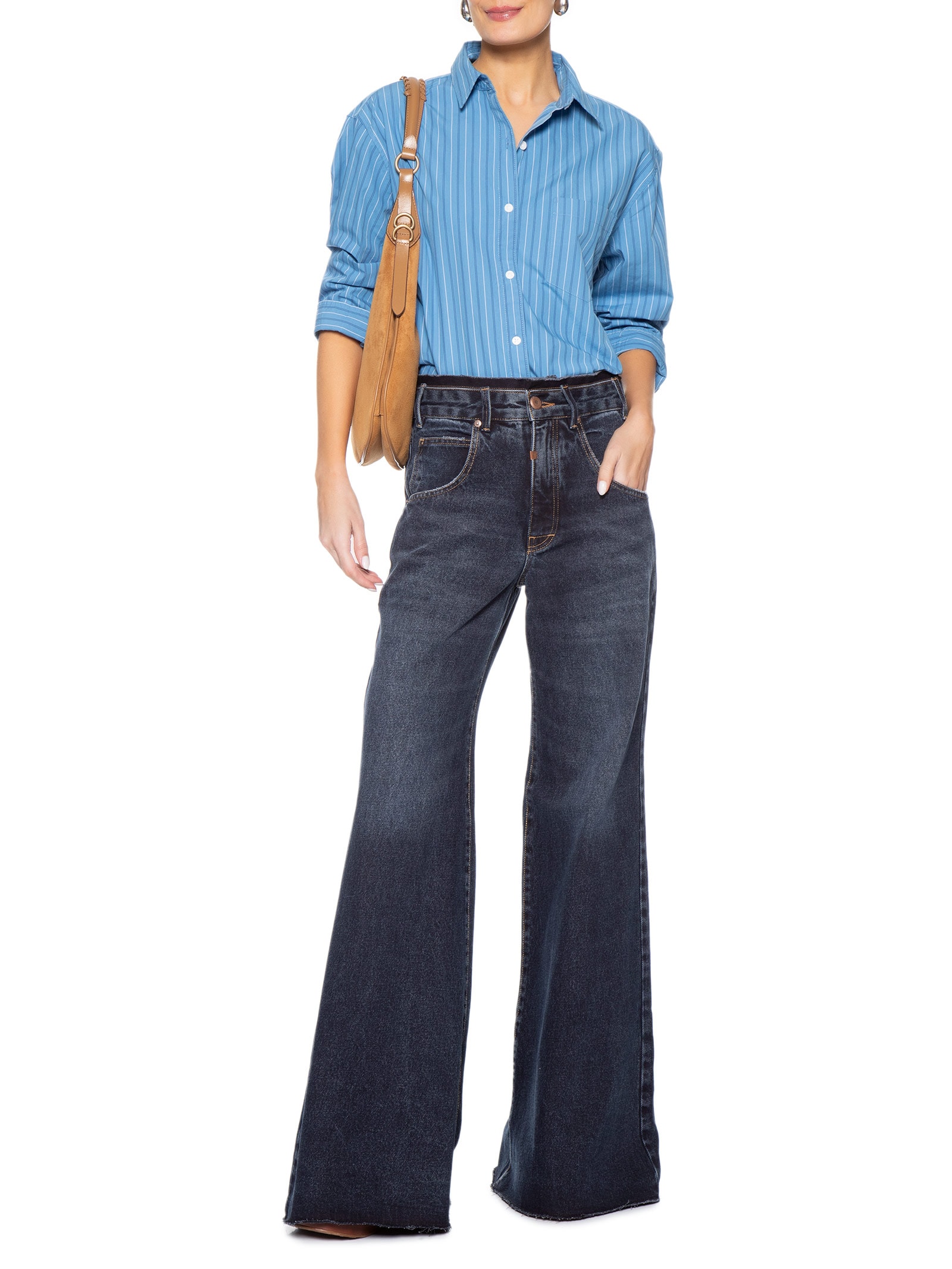 Camisa Feminina Levi's® Harlie Boyfriend Shirt Azul Levi's