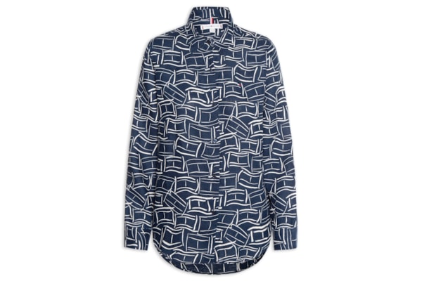 Camisa Feminina Linen Relaxed - Azul