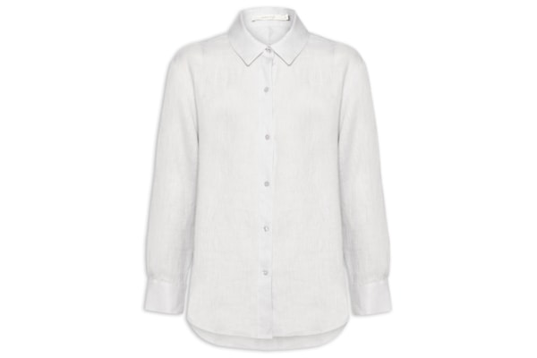 Camisa Feminina Linho - Azul