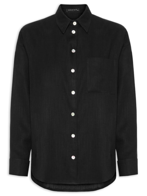 Camisa Feminina Linho – Preto