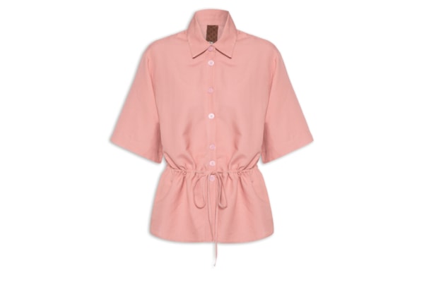 Camisa Feminina Linho - Rosa