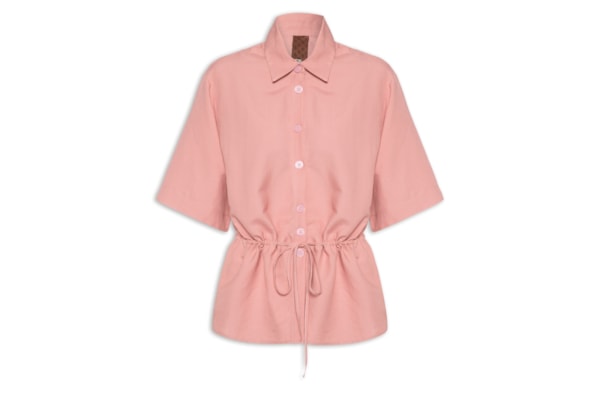 Camisa Feminina Linho - Rosa