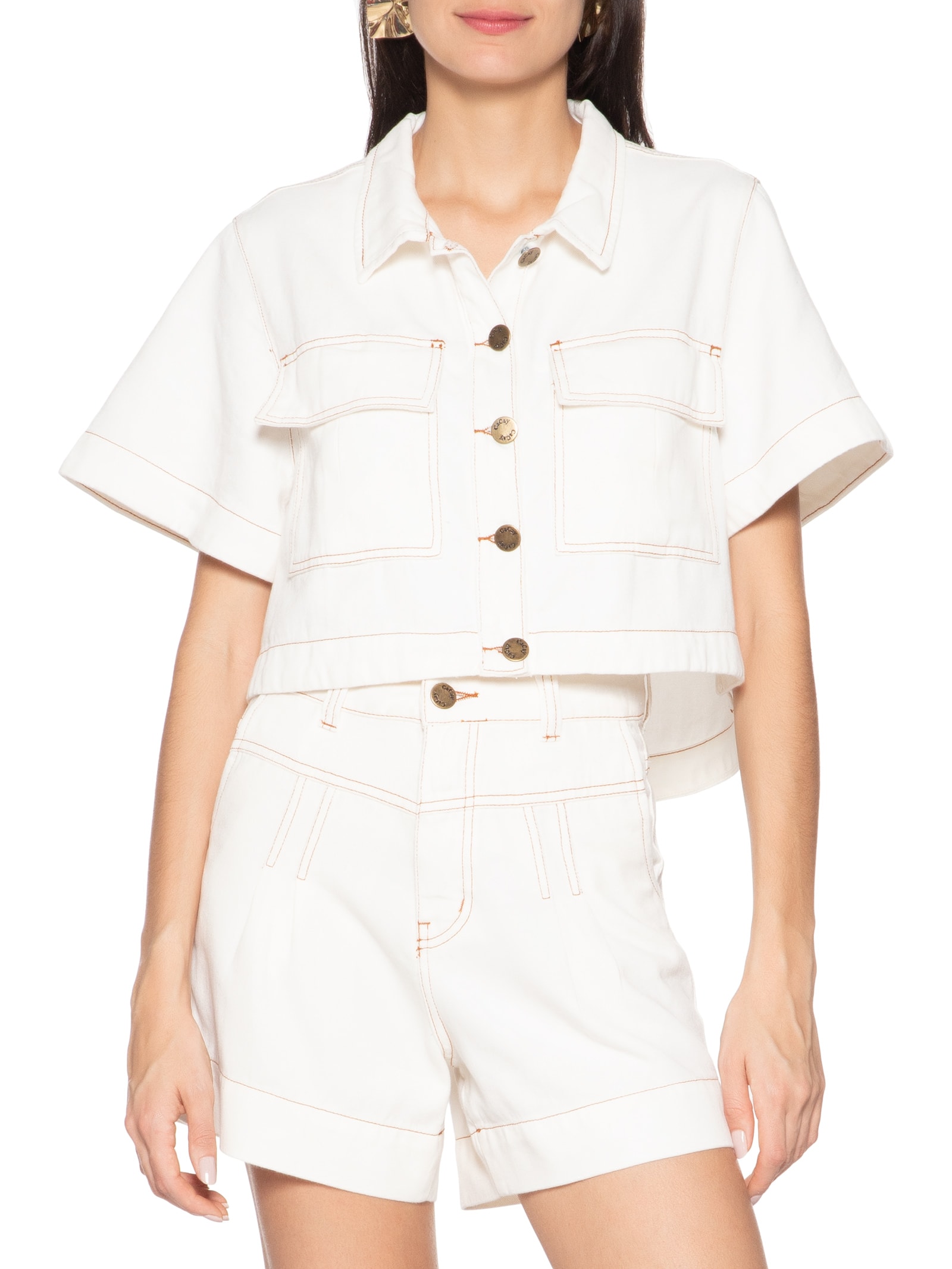 Camisa Feminina Lisa Branco Cacay