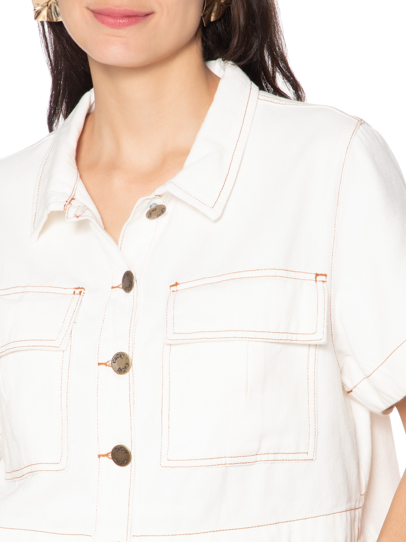 Camisa Feminina Lisa Branco Cacay