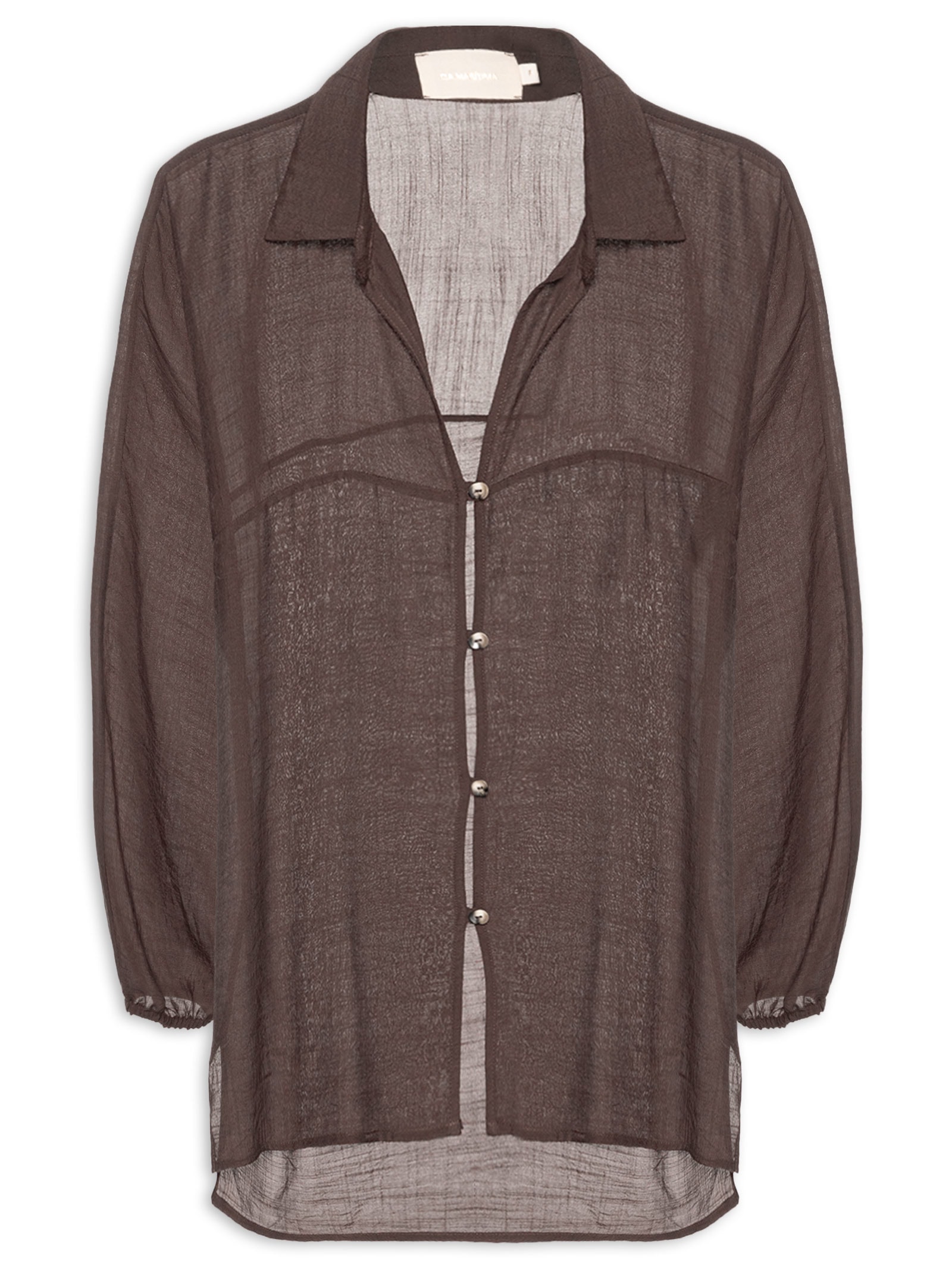 Camisa Feminina Lisa Marrom Cia Marítima