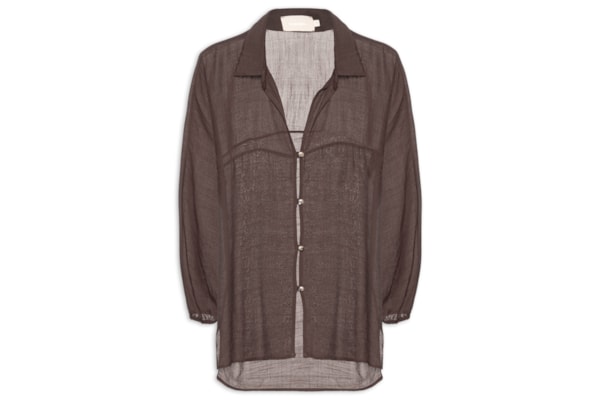 Camisa Feminina Lisa - Marrom