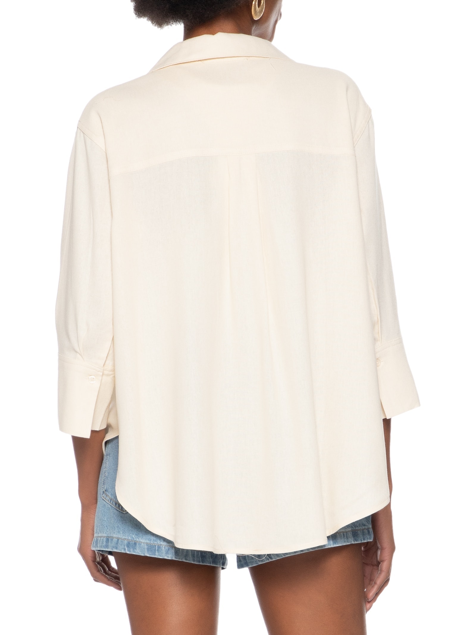 Camisa Feminina Lisa Off White Hering