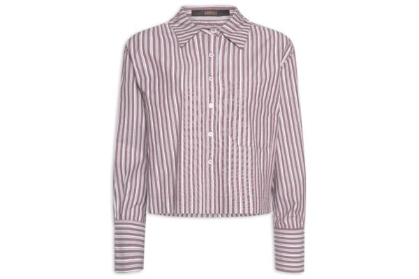 Camisa Feminina Listra Bordeaux - Vermelho