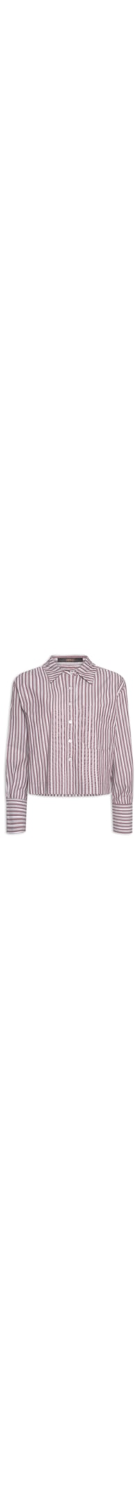 Camisa Feminina Listra Bordeaux - Vermelho