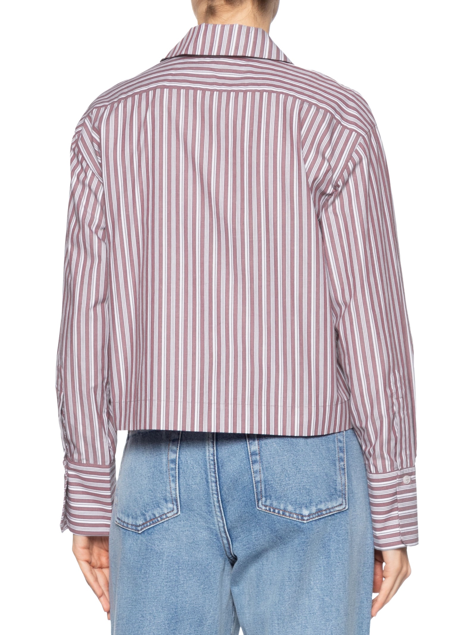 Camisa Feminina Listra Bordeaux Vermelho Animale