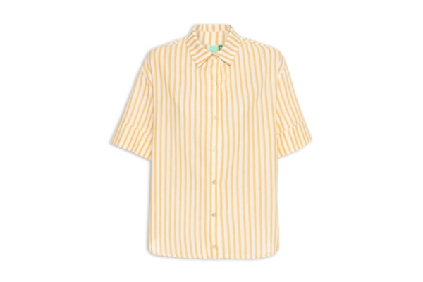 Camisa Feminina Listra Tropical - Amarelo