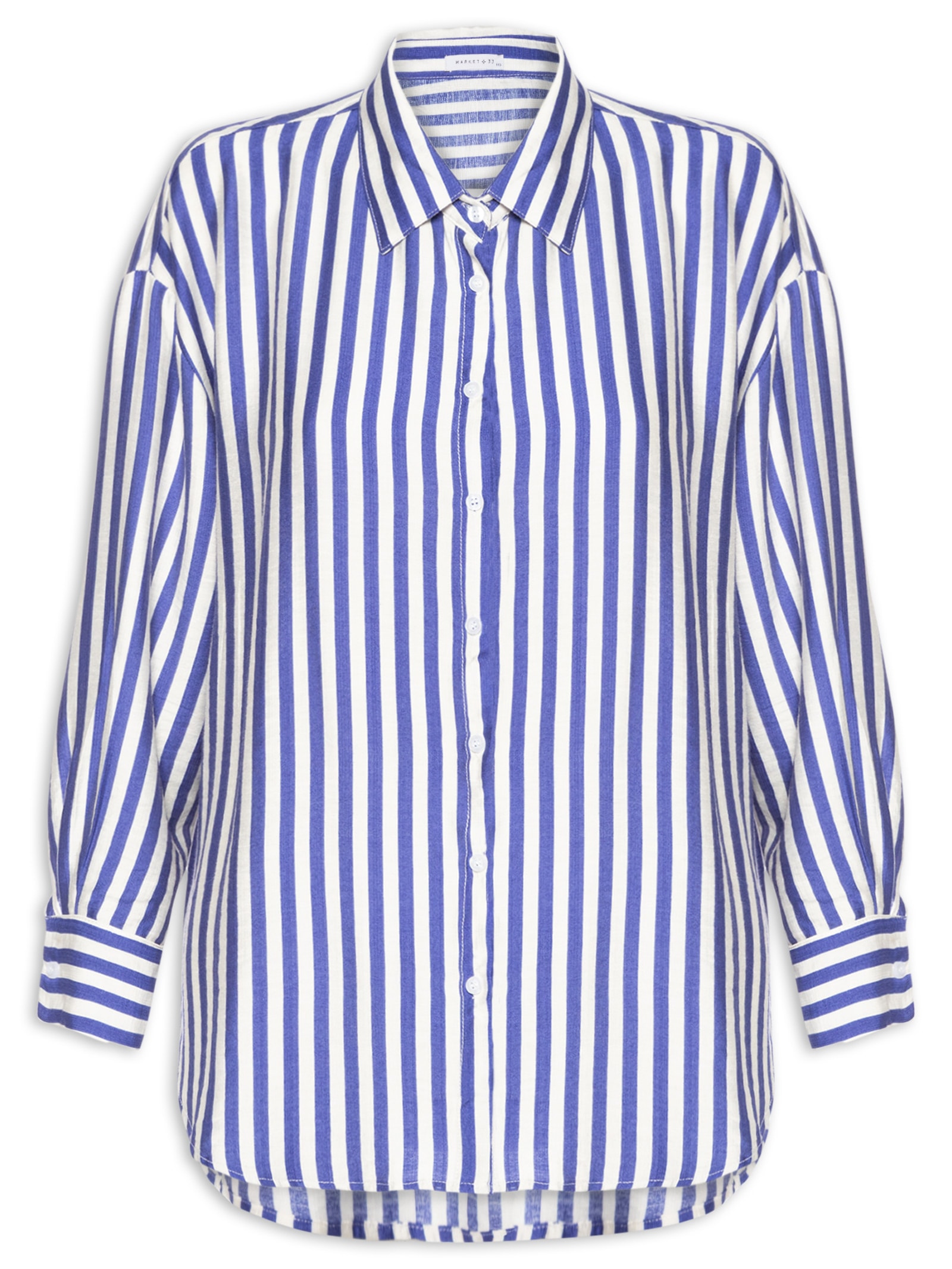 Camisa Feminina Listrada - Market 33 - Azul