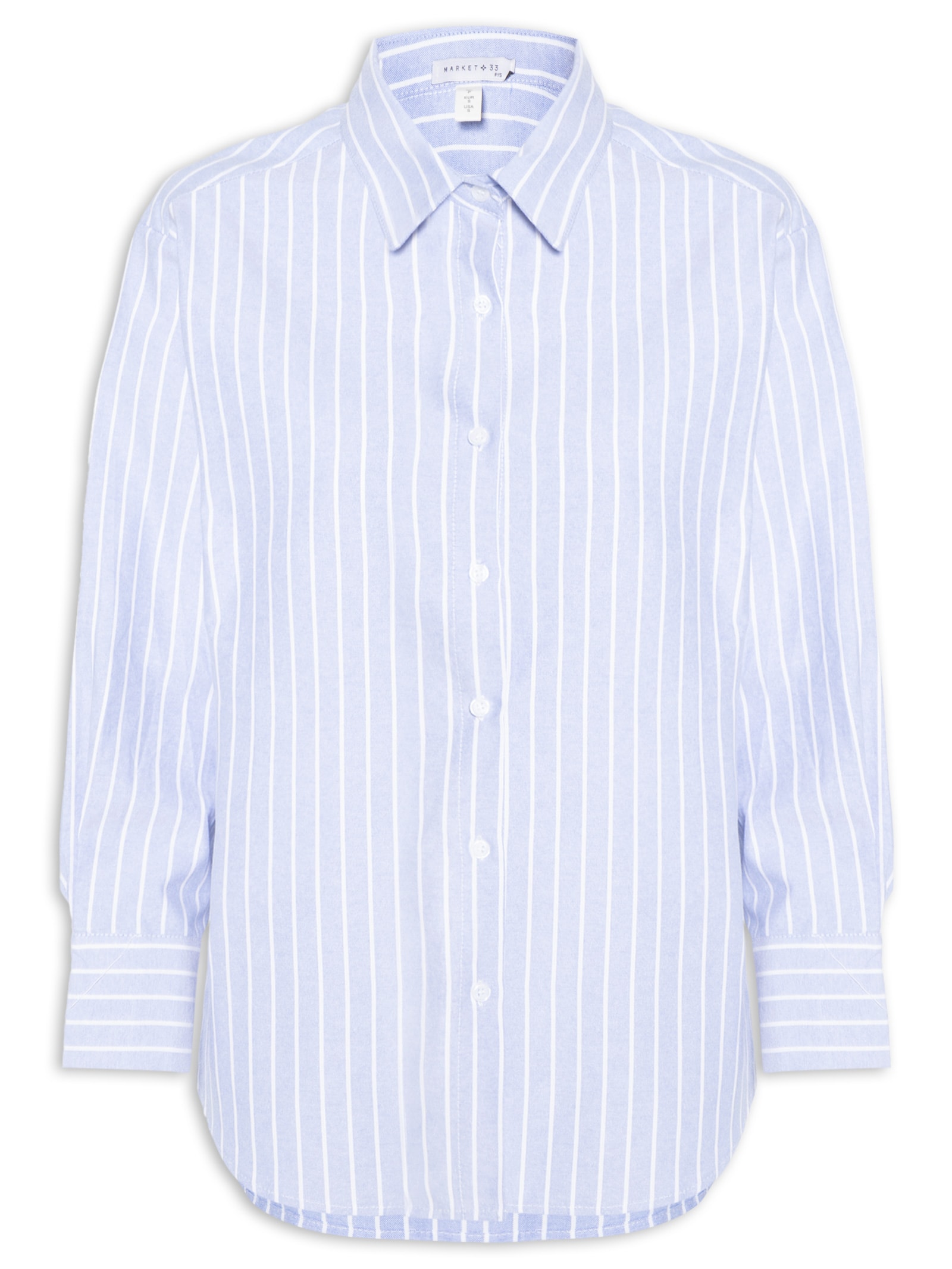 Camisa Feminina Listrada – Azul Market 33