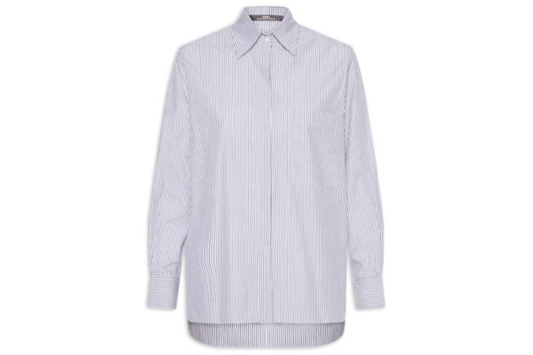 Camisa Feminina Listrada – Azul