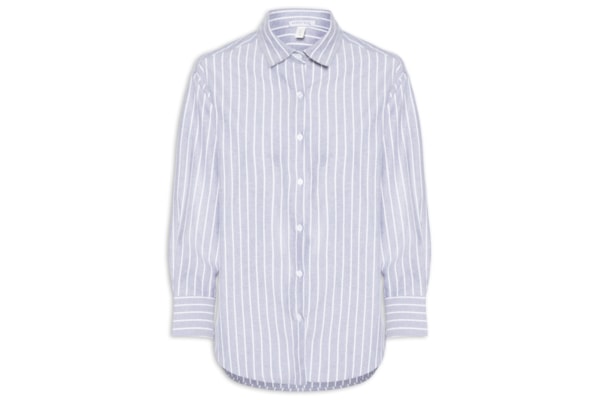 Camisa Feminina Listrada – Cinza
