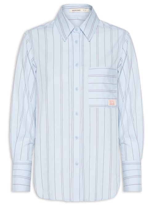 Camisa Feminina Listras – Azul