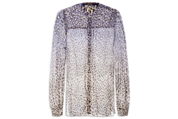 Camisa Feminina Long Onça Degradê - Animal Print 