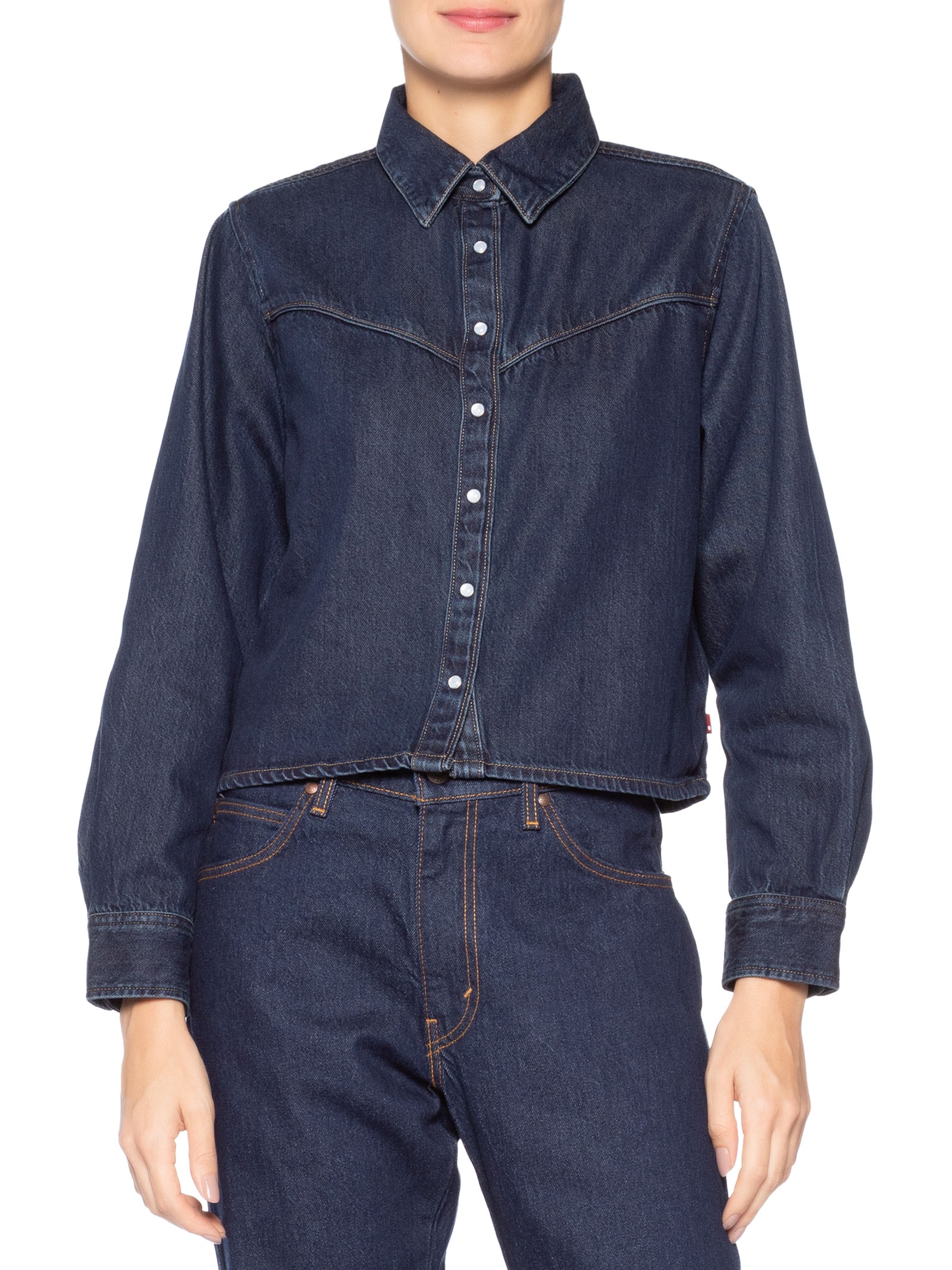 Camisa Feminina Longan Tencel Shacket Azul Levi's