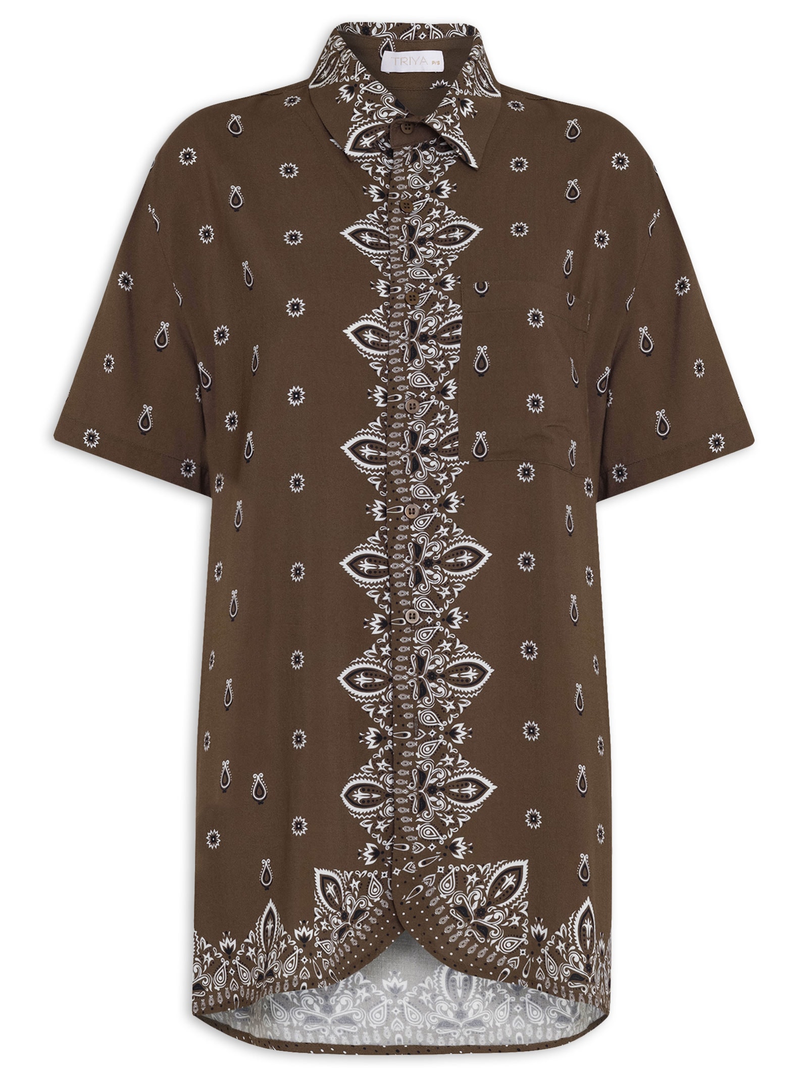 Camisa Feminina Lucia Marrom Triya