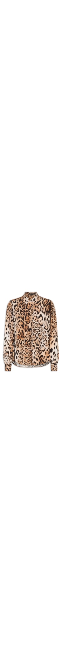 Camisa Feminina M/L Detalhada Estampa Savage Animal - Animal Print