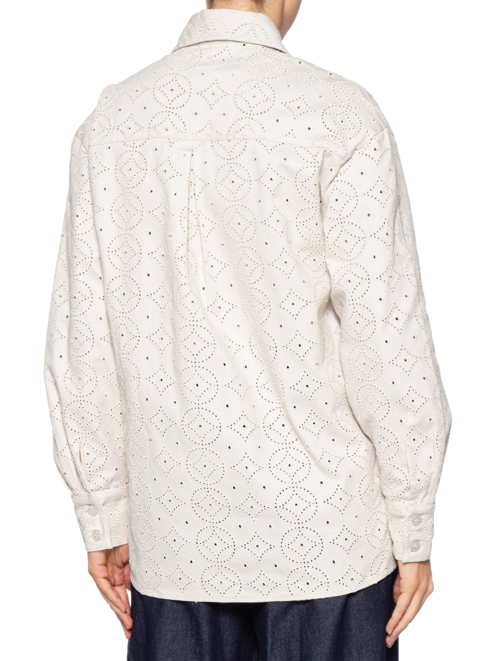 Camisa Feminina Madeira Com Bolso Frontal Bege Animale