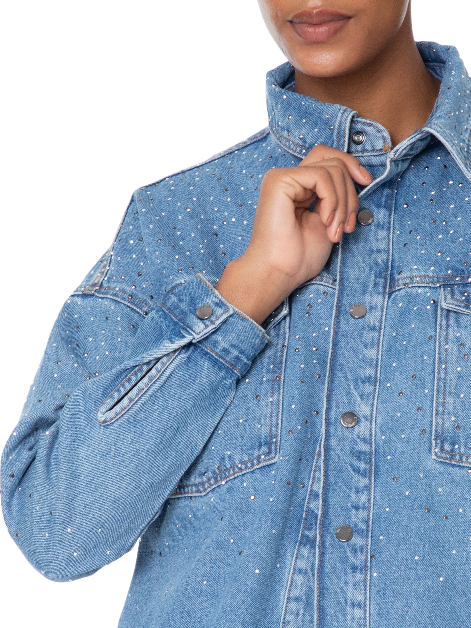 Le Lis - Camisa Feminina Maju Hotfix - Azul