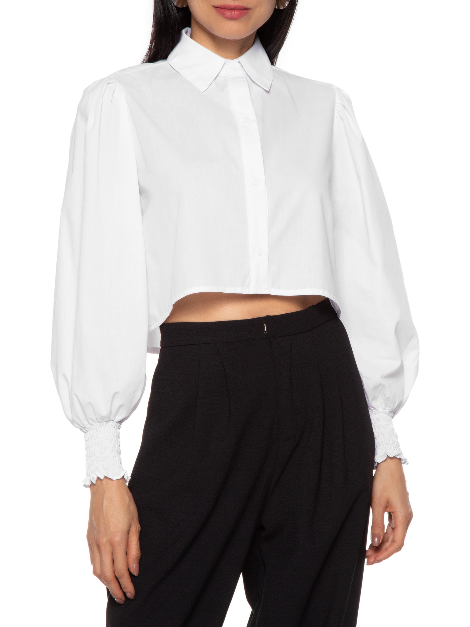 Camisa Feminina Manga Bufante Off White Market 33