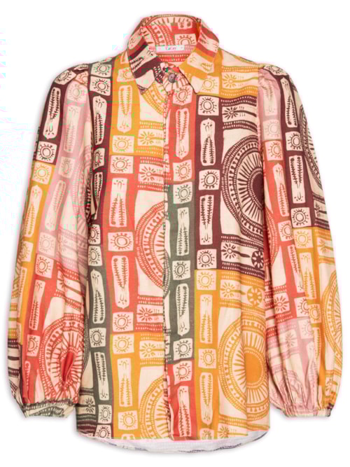 Camisa Feminina Manga Bufante – Rosa