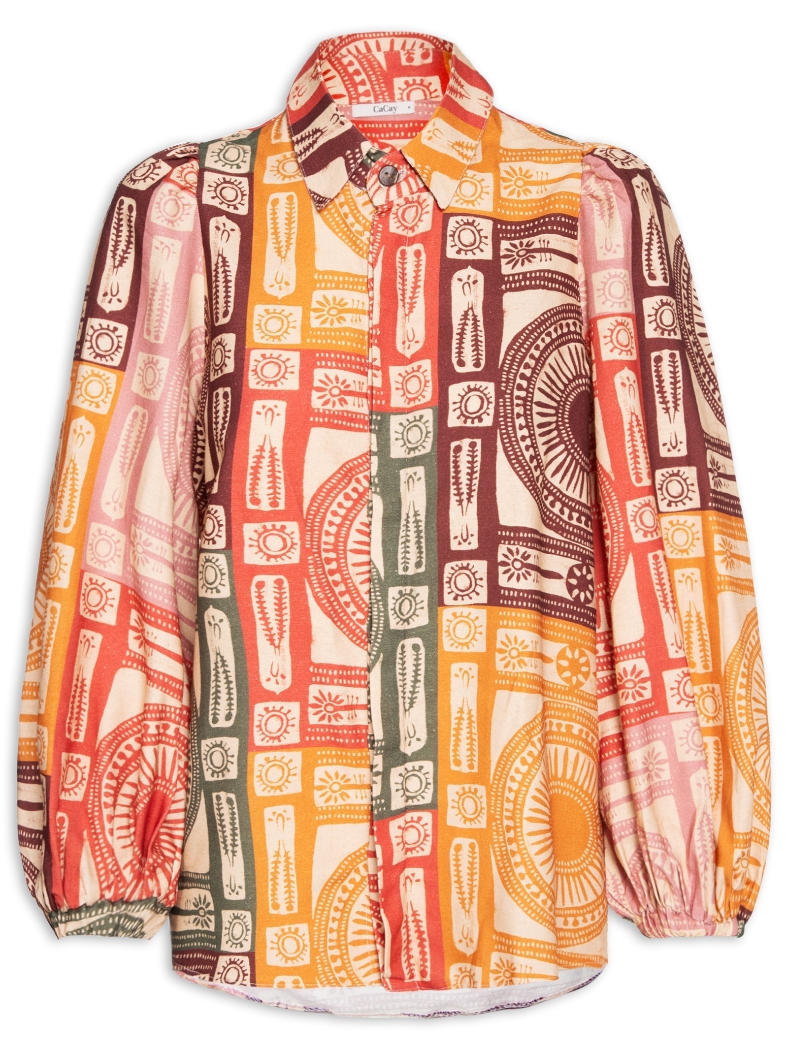Camisa Feminina Manga Bufante Rosa Cacay
