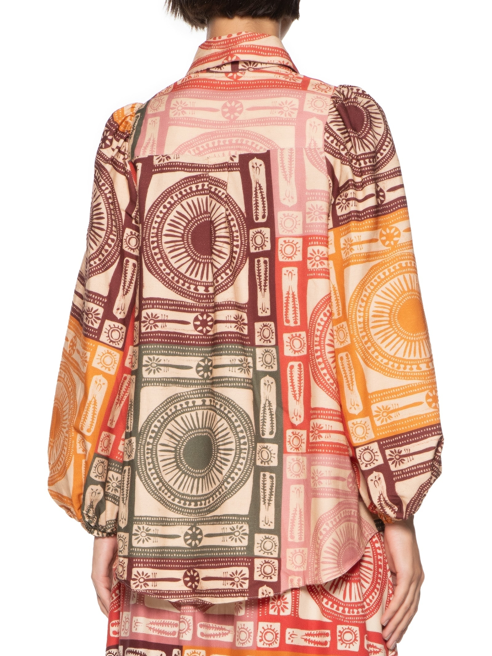 Camisa Feminina Manga Bufante Rosa Cacay