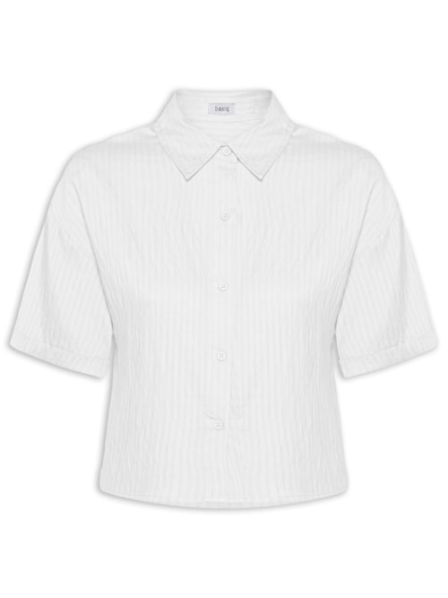 Camisa Feminina Manga Curta – Branco