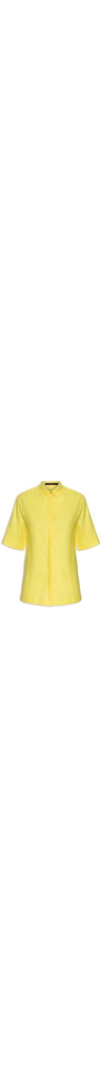 Camisa Feminina Manga Curta Cambraia - Amarelo