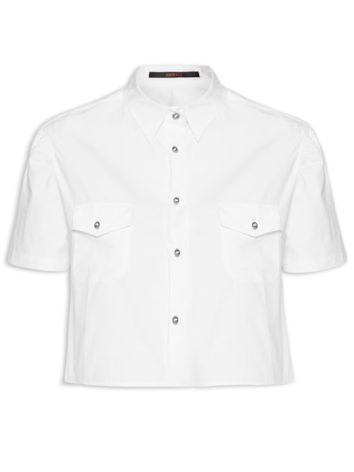 Camisa Feminina Manga Curta Mozart Paper – Branco