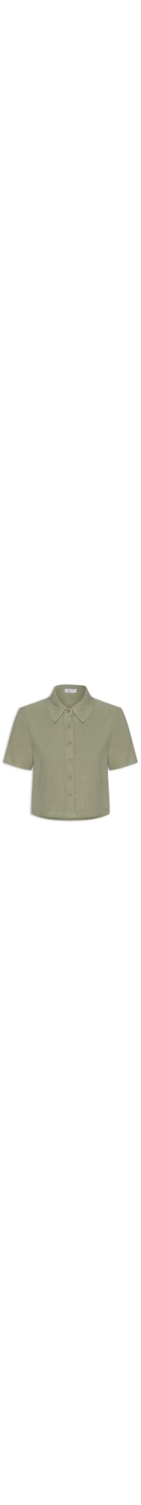 Camisa Feminina Manga Curta Texturizada - Verde