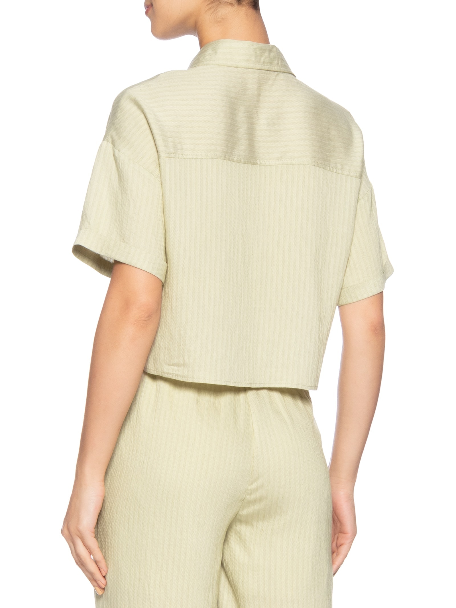 Camisa Feminina Manga Curta Verde Basiq