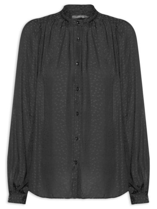 Camisa Feminina Manga Estrela – Preto