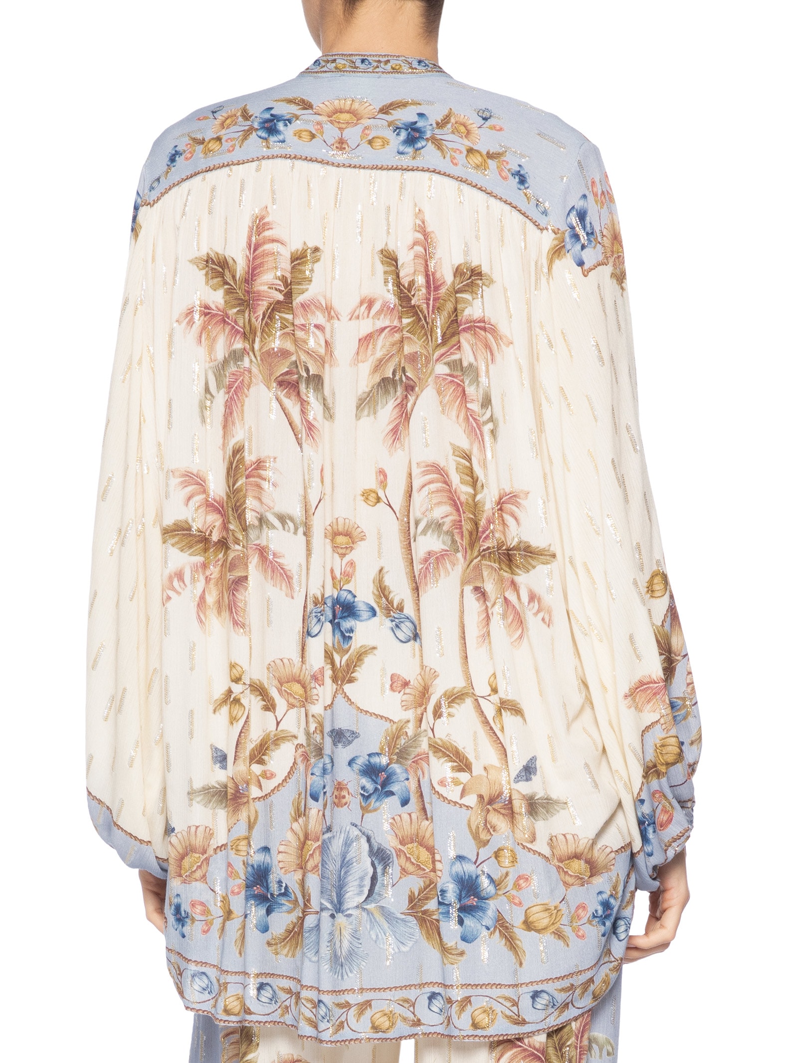 Camisa Feminina Manga Longa Albânia Azul Farm
