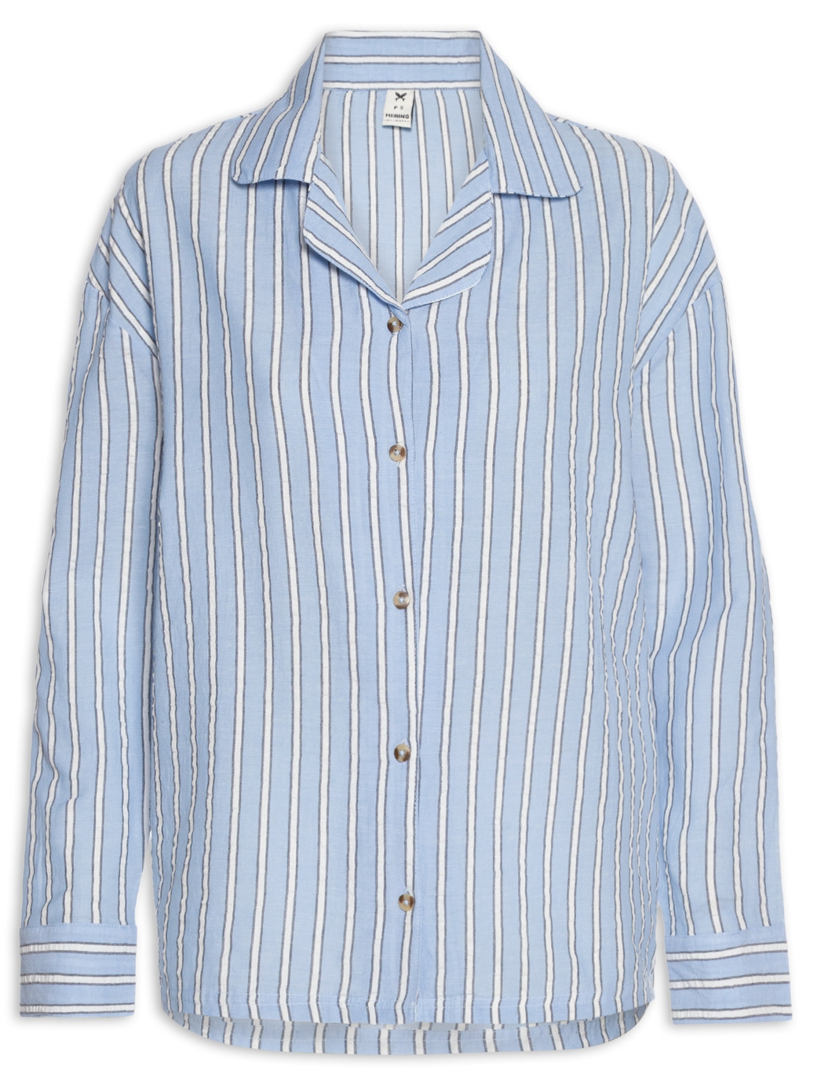 Camisa Feminina Manga Longa Azul Hering Intimates