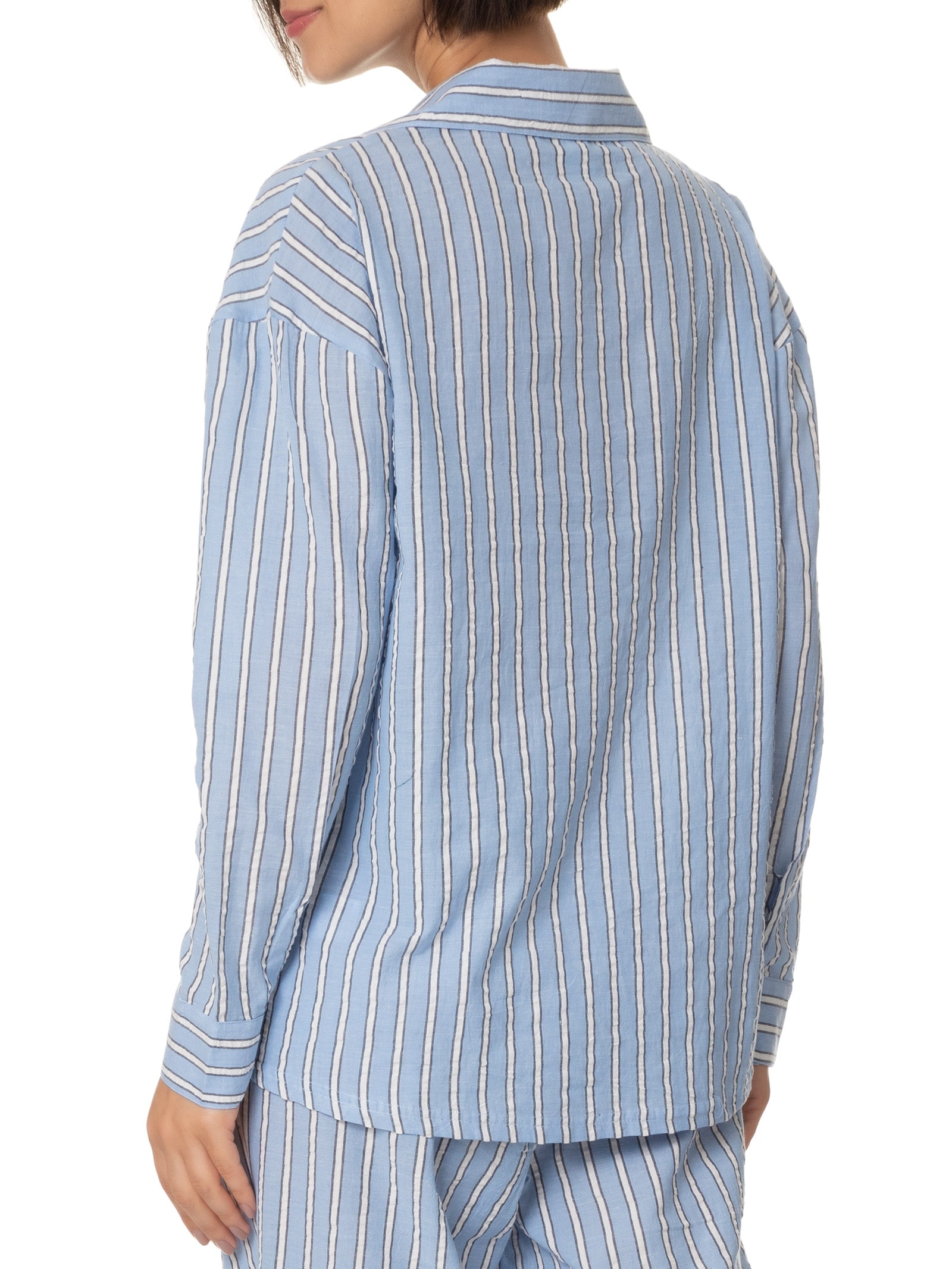 Camisa Feminina Manga Longa Azul Hering Intimates