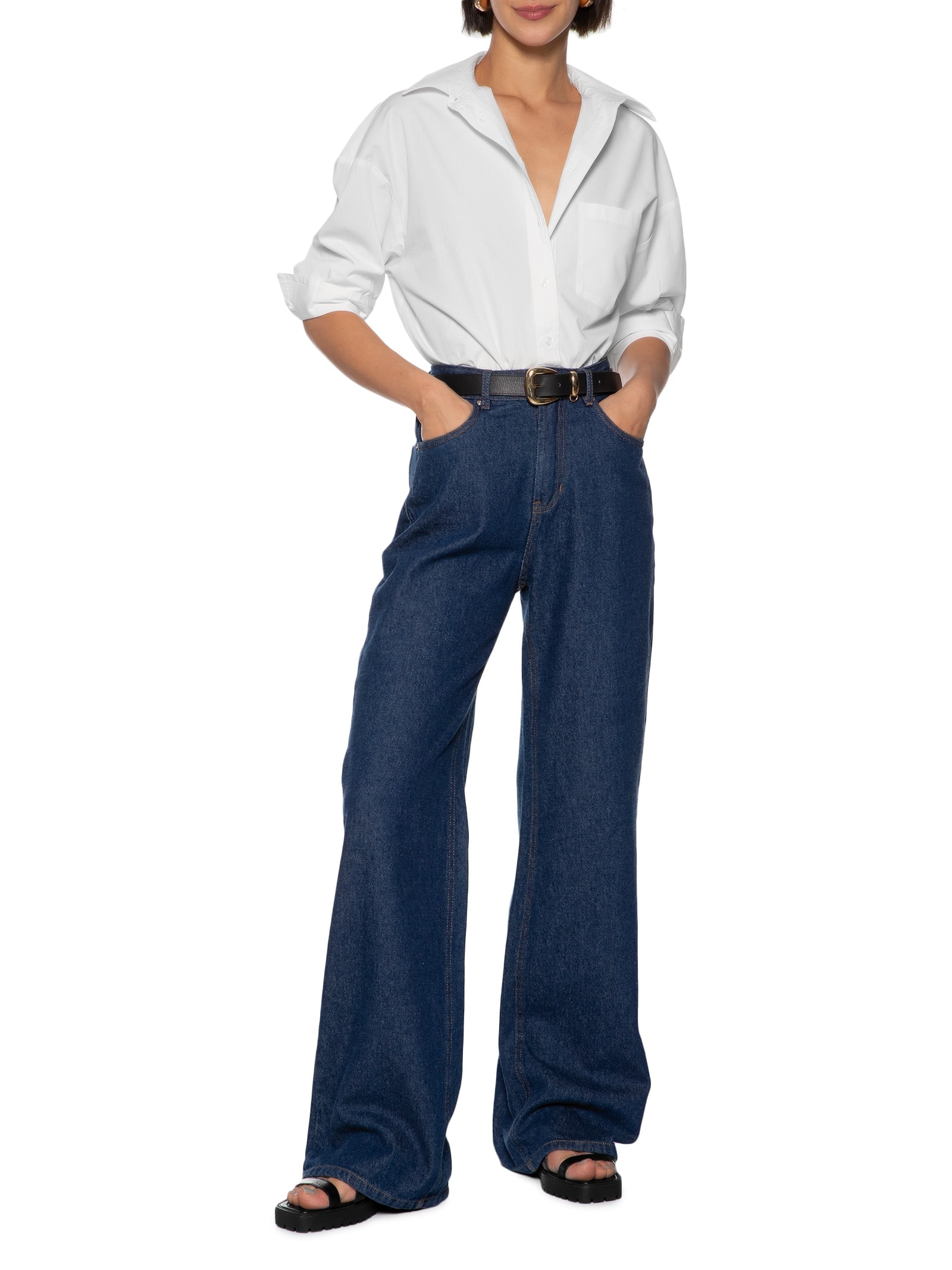 Camisa Feminina Manga Longa Branco Hering