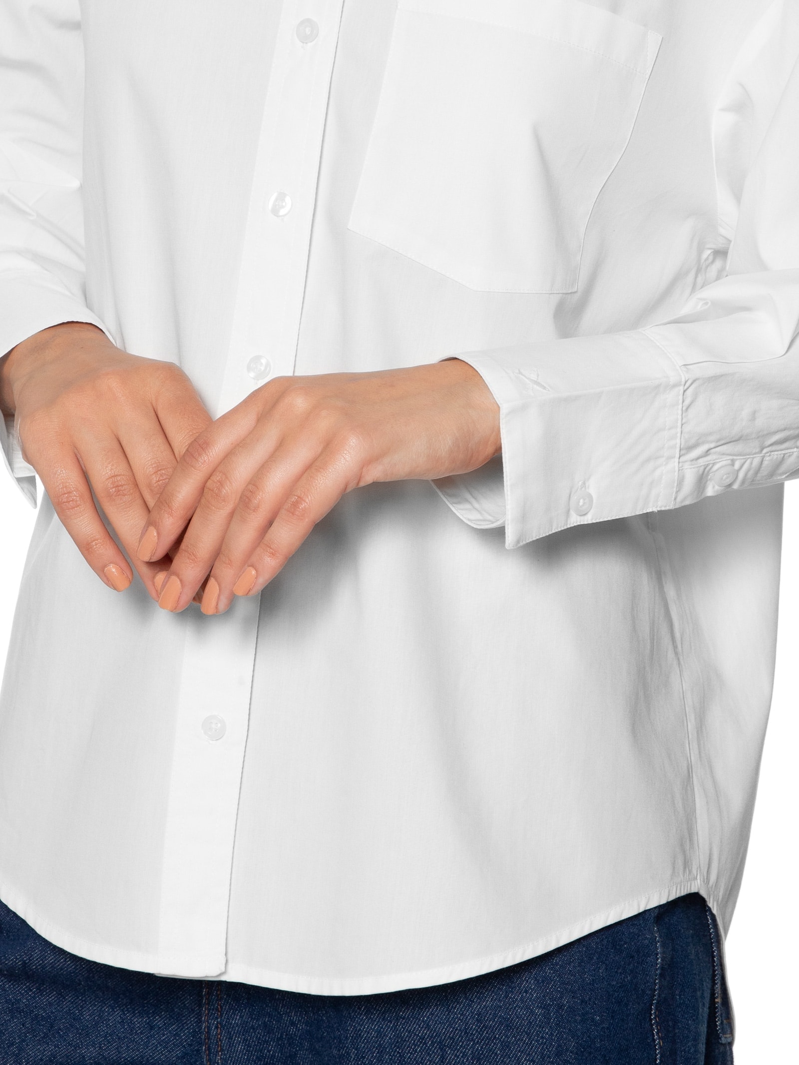 Camisa Feminina Manga Longa Branco Hering