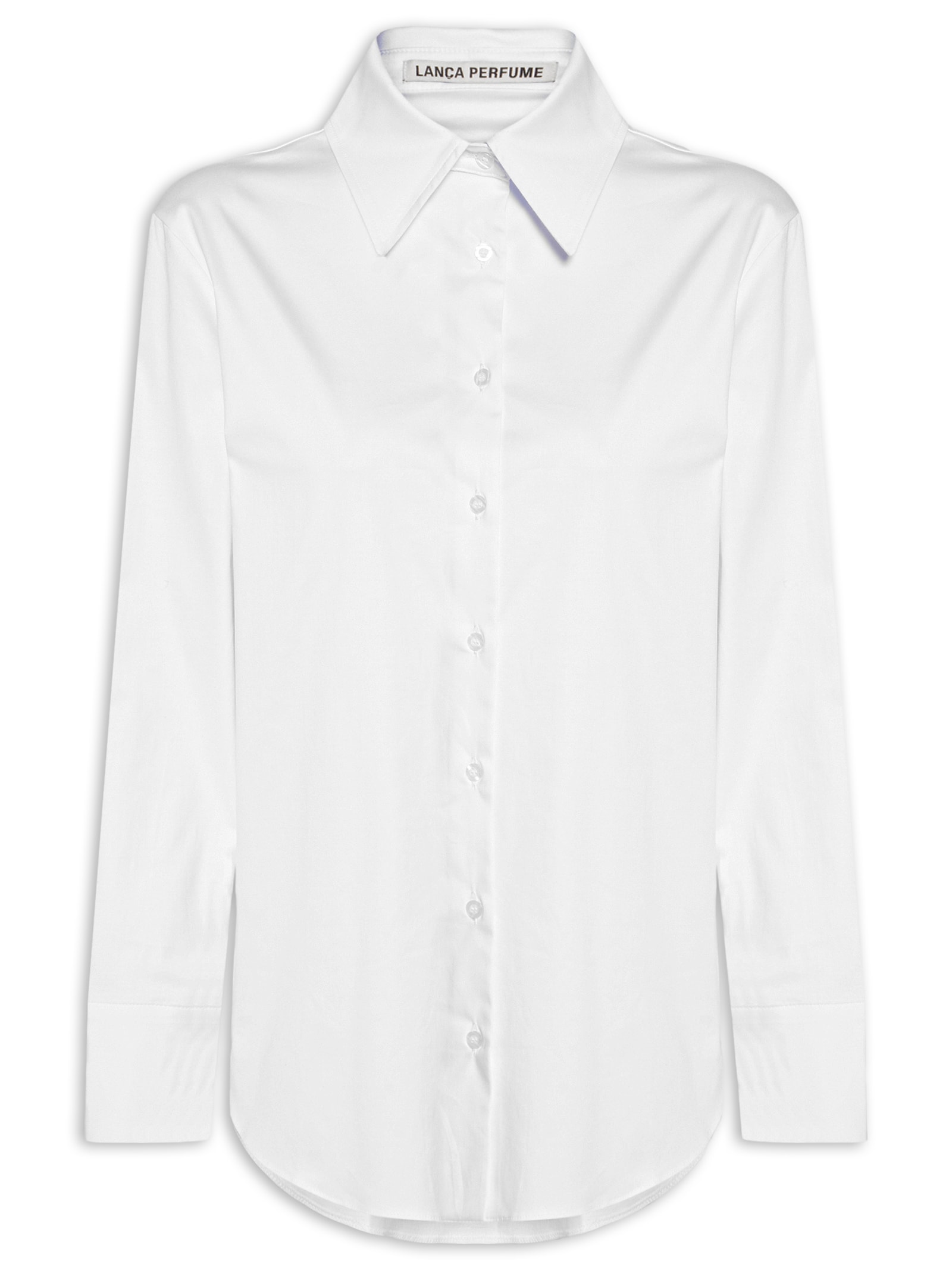 Camisa Feminina  Manga Longa Branco Lança Perfume